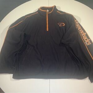 Vintage 2000 Puma MLB Arizona Diamondbacks Mens XL Black Quarter Zip Sweatshirt